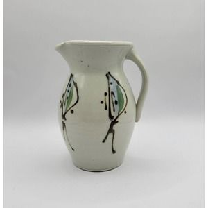 Little Fort Pottery Hand Painted Handmade 5.5" Pitcher Vase